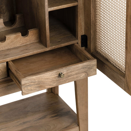 Biscayne Brown/Tan Bar Cabinet - Ornate Home