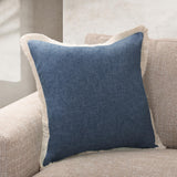 Biscayne Navy Blue 20"x20" Throw Pillow (Set of 2)