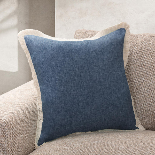 Biscayne Navy Blue 20"x20" Throw Pillow (Set of 2)