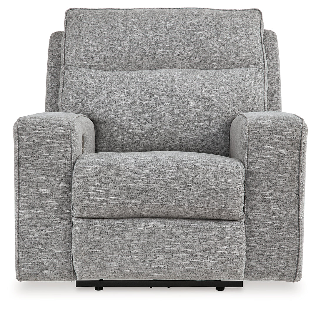Biscoe Pewter Power Recliner (Online Special Price) - Ornate Home