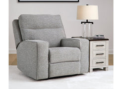 Biscoe Pewter Power Recliner - Ornate Home