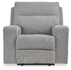 Biscoe Pewter Power Recliner - Ornate Home