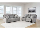 Biscoe Pewter Power Reclining Living Room Set / 2pc (Online Special Price) - Ornate Home