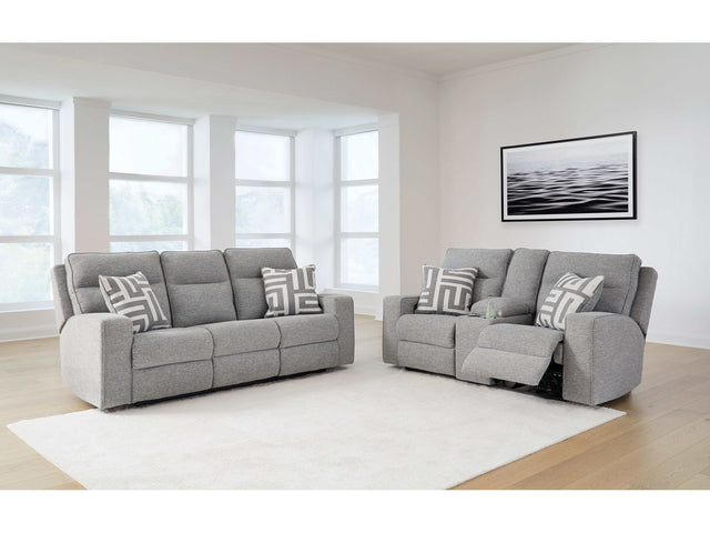 Biscoe Pewter Power Reclining Living Room Set / 2pc (Online Special Price) - Ornate Home