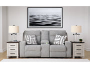 Biscoe Pewter Power Reclining Loveseat w/ Console (Online Special Price) - Ornate Home