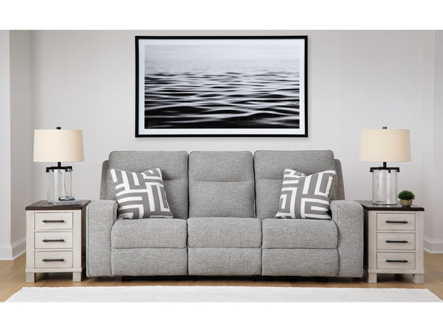 Biscoe Pewter Power Reclining Sofa (Online Special Price) - Ornate Home