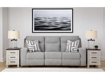Biscoe Pewter Power Reclining Sofa - Ornate Home