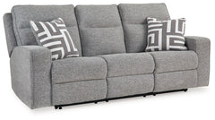 Biscoe Pewter Power Reclining Sofa - Ornate Home