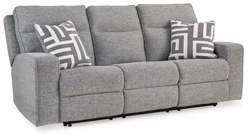 Biscoe Pewter Power Reclining Sofa - Ornate Home