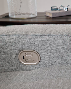 Biscoe Pewter Power Reclining Sofa - Ornate Home