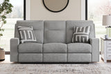 Biscoe Pewter Power Reclining Sofa and Loveseat (Online Special Price) - Ornate Home