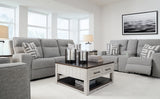 Biscoe Pewter Power Reclining Sofa and Loveseat - Ornate Home