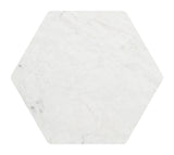 Bisel White & Walnut Side Table - Ornate Home