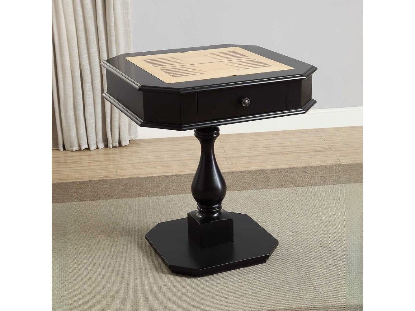 Bishop Black Game Table - Ornate Home