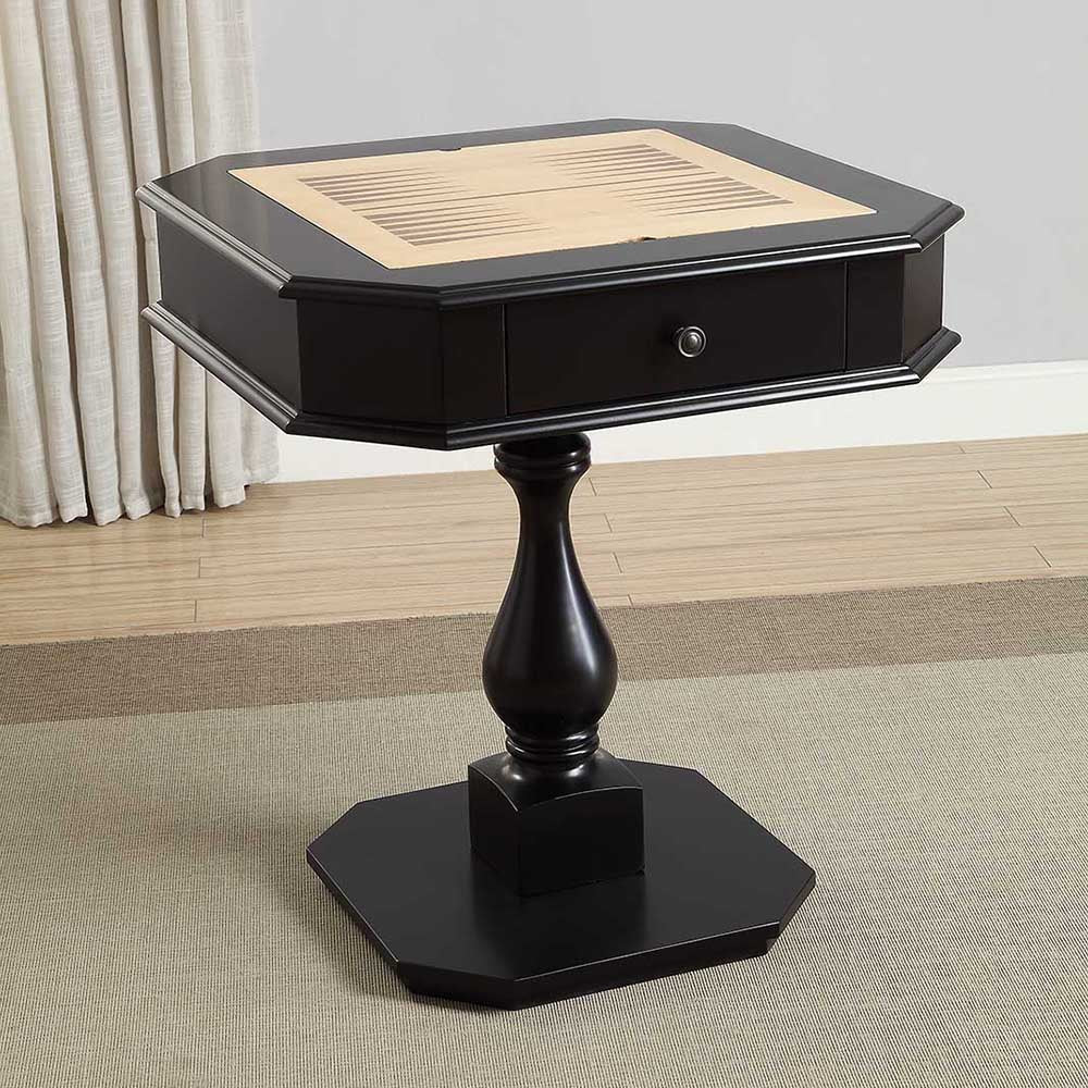 Bishop Black Game Table - Ornate Home