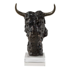 Bison Bronze Bust Sculpture - Ornate Home