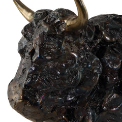 Bison Bronze Bust Sculpture - Ornate Home