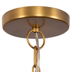 Biswas Brass Woven Jute 1 Light Pendant - Ornate Home