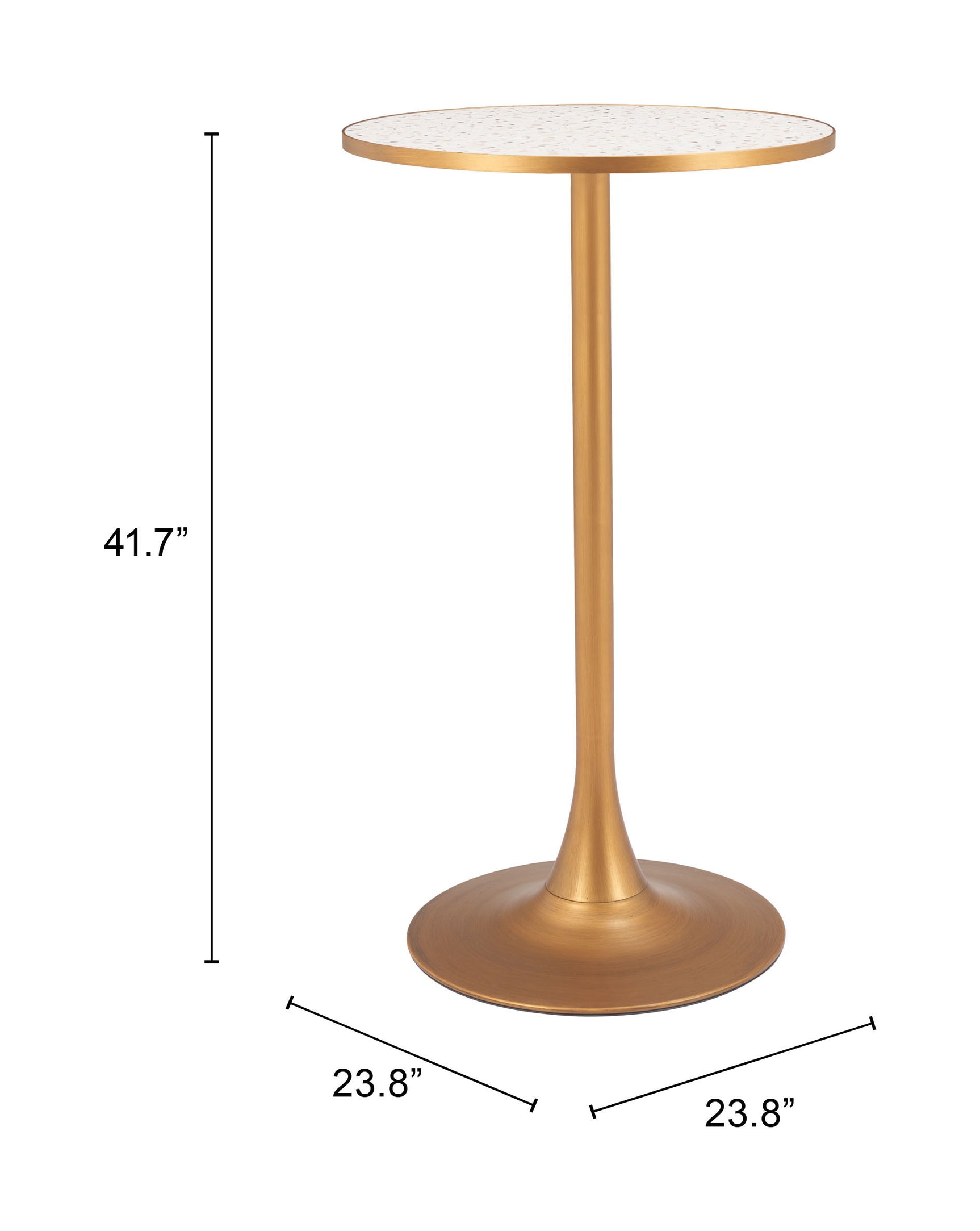 Bite Beige & Gold Bar Table - Ornate Home