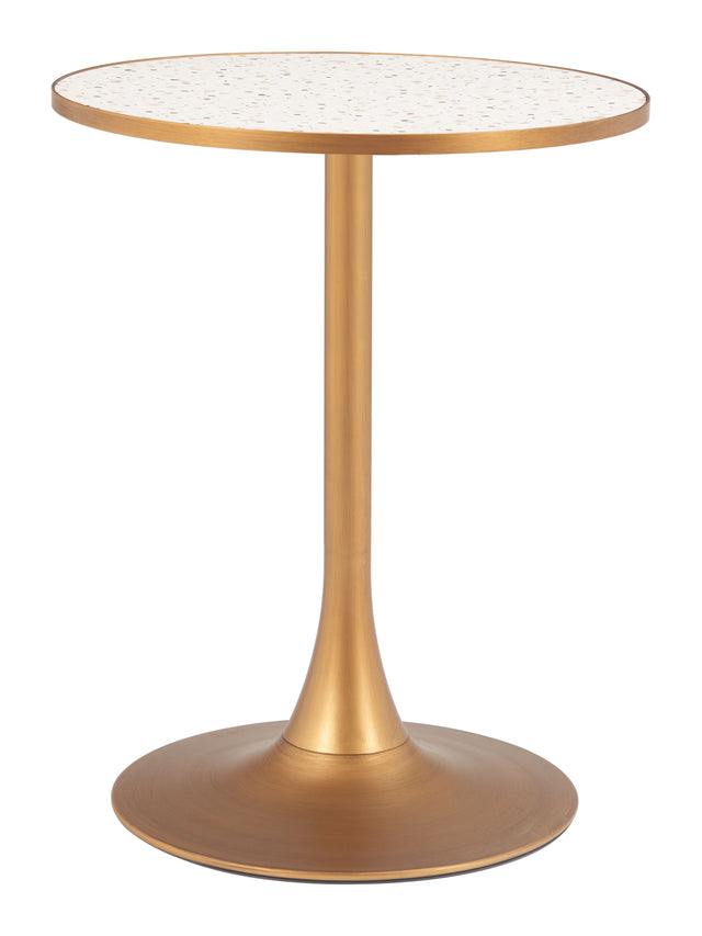 Bite Beige & Gold Bistro Table - Ornate Home