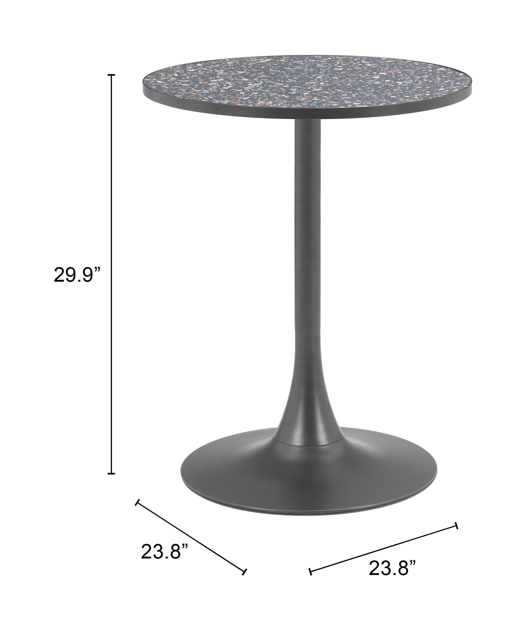Bite Black Bistro Table - Ornate Home
