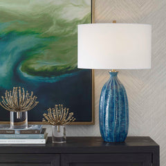 Bixby Blue Table Lamp - Ornate Home