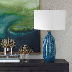Bixby Blue Table Lamp - Ornate Home