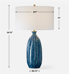 Bixby Blue Table Lamp - Ornate Home