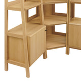 Bixby Oak 3 Piece Corner Bookshelf Set With Wide and Narrow Bookshelves - Ornate Home