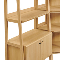 Bixby Oak 3-Piece Corner Bookshelf Set with Wide Bookshelves - Ornate Home