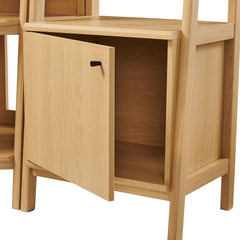 Bixby Oak 3-piece Corner Bookshelf Set with Narrow Bookshelves - Ornate Home