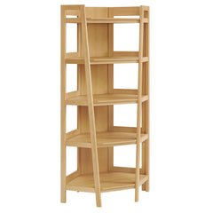 Bixby Oak 71 Inch Corner Bookshelf - Ornate Home