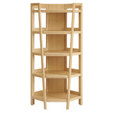 Bixby Oak 71 Inch Corner Bookshelf - Ornate Home