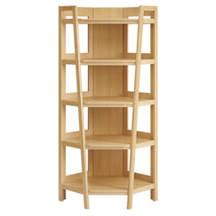 Bixby Oak 71 Inch Corner Bookshelf - Ornate Home