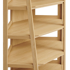 Bixby Oak 71 Inch Corner Bookshelf - Ornate Home