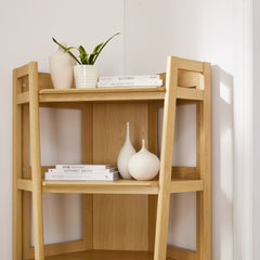 Bixby Oak 71 Inch Corner Bookshelf - Ornate Home