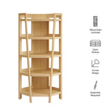 Bixby Oak 71 Inch Corner Bookshelf - Ornate Home