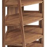 Bixby Walnut 71 Inch Corner Bookshelf - Ornate Home