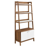 Bixby Walnut/White 33" Bookshelf - Ornate Home