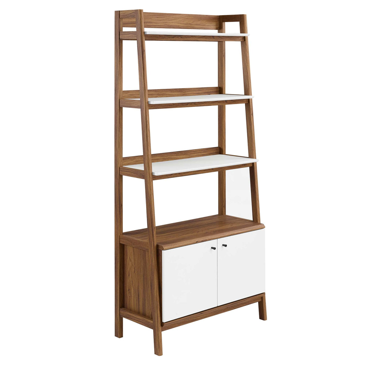 Bixby Walnut/White 33" Bookshelf - Ornate Home