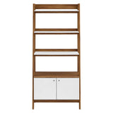 Bixby Walnut/White 33" Bookshelf - Ornate Home