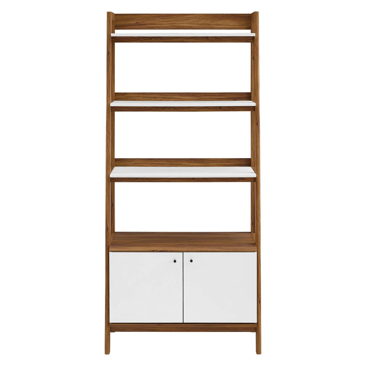 Bixby Walnut/White 33" Bookshelf - Ornate Home