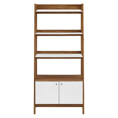 Bixby Walnut/White 33" Bookshelf - Ornate Home