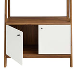 Bixby Walnut/White 33" Bookshelf - Ornate Home