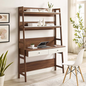 Bixby Walnut/White Office Desk - Ornate Home