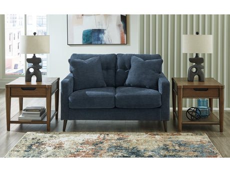 Bixler Navy Loveseat - Ornate Home