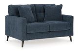 Bixler Navy Loveseat - Ornate Home