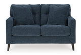 Bixler Navy Loveseat - Ornate Home