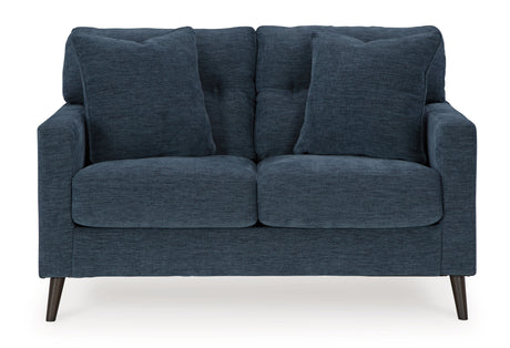 Bixler Navy Loveseat - Ornate Home