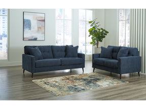 Bixler Navy Sofa and Loveseat (Online Special Price) - Ornate Home